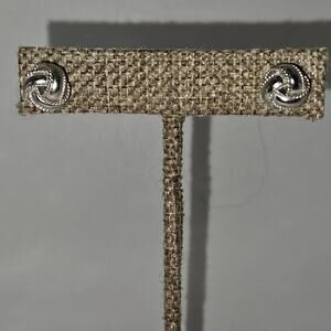 Vintage Signed MJM Sterling Silver Stud Earrings
